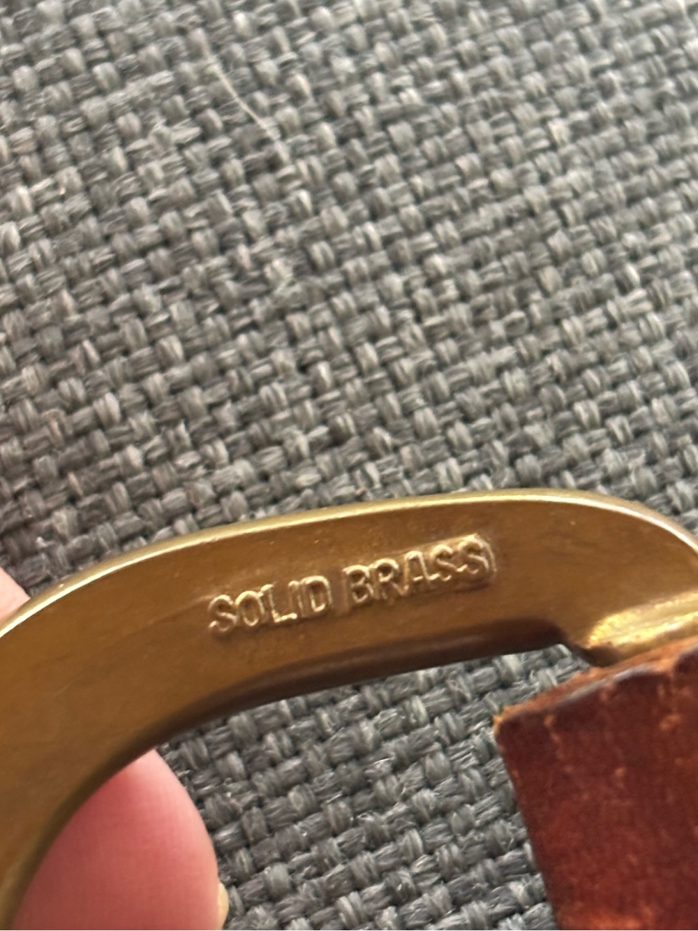 BIANCHI vintage leather belt with solid brass buckle size 38-42 - Picture 6 of 16